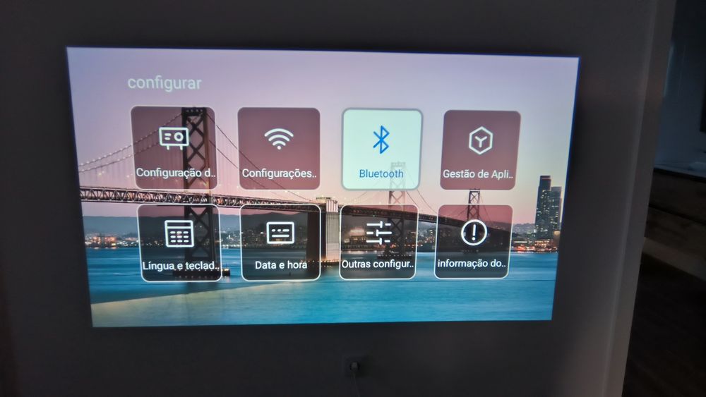 Projetor Portátil Android 14 Wi-Fi 6 Bluetooth