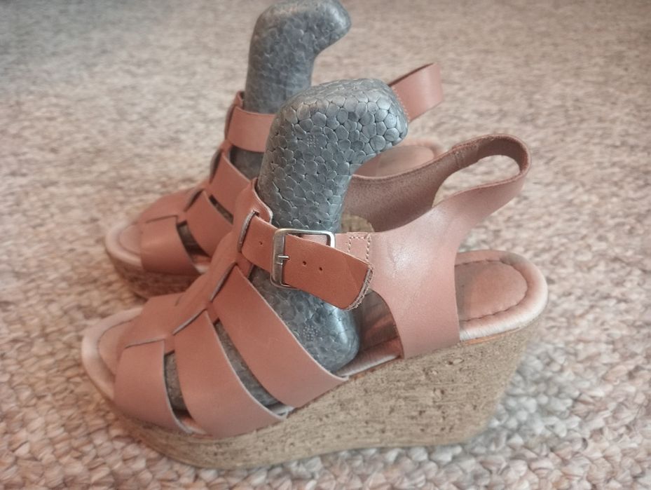 Sandały, beżowe, Ryłko, Lasocki, Kazar