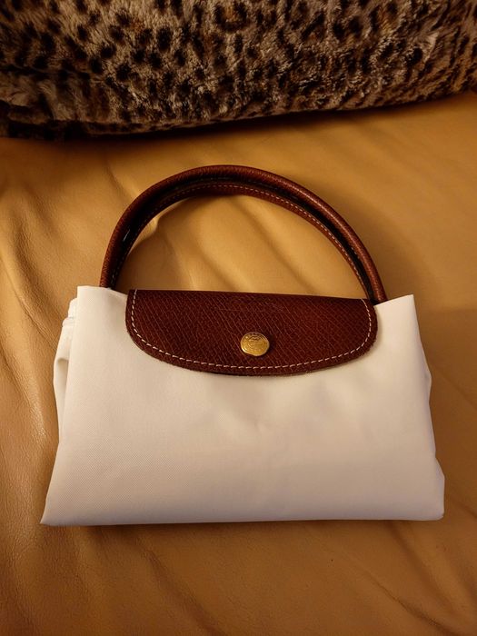 Bolsa Longchamp Le Pliage Original, tamanho S, Branca