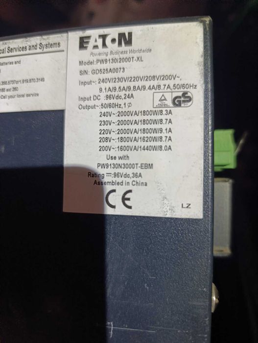 дбж Eaton powerware 9130i 2000 Т-XL сінусоіда 96 В