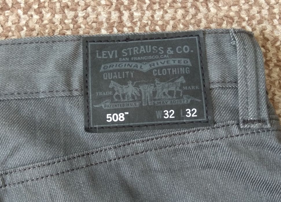 Levi's 508 джинси regular taper fit оригінал W32 L32 сірі