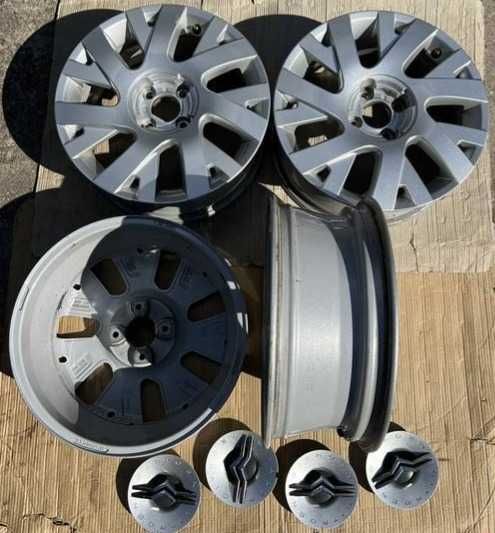 Alufelgi komplet Citroen 6,5J 17” ET 26 4x108 + dekielki komplet