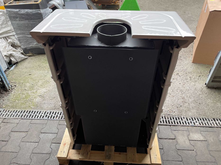 Piec kominek kaflowy koza ELDUR wkład kominkowy ivory - II Gatunek