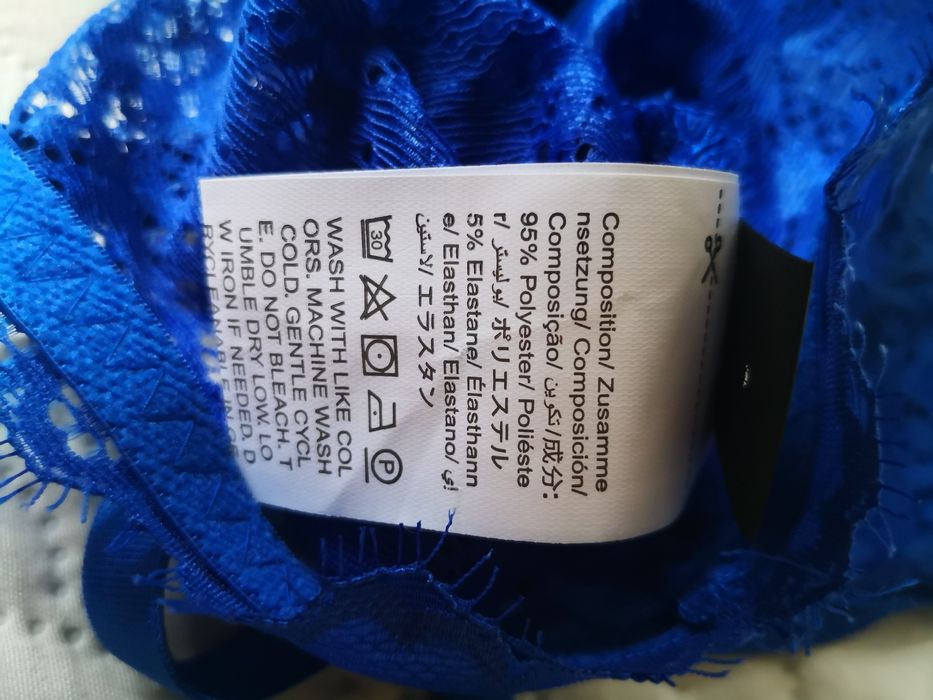 Piękny biustonosz pół gorset chabrowy XS 34 elastyczny gorsecik