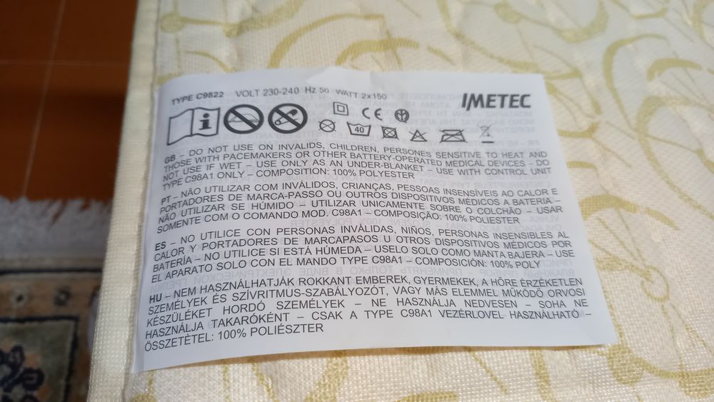 Cobertores elétricos IMETEC
