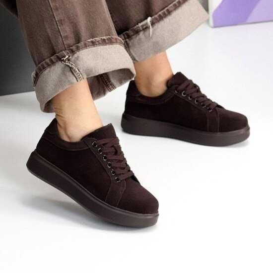 Кросівки кеди Alma, натуральна замша, кроссовки шоколадные 36-41