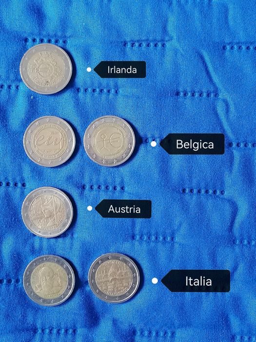 Várias moedas 2€ comemorativas