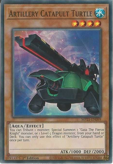 Karta YUGIOH Artillery Catapult Turtle HOLO