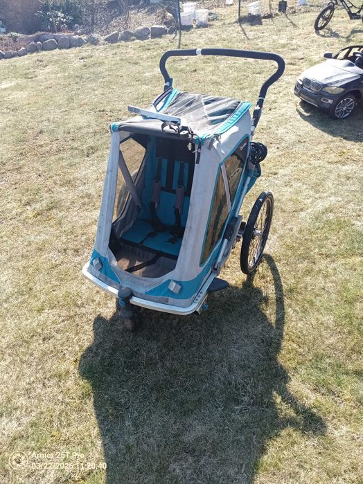 Qeridoo Speedkid 2 – przyczepka rowerowa dla 2 dzieci.