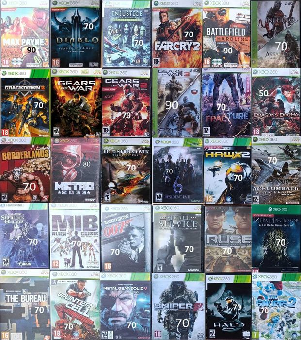 Дискі ігри Xbox 360 LTтешкі розпродаж
