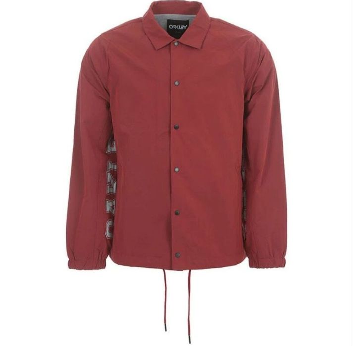 Oakley Mens Nylon Icon Coach Jacket Red