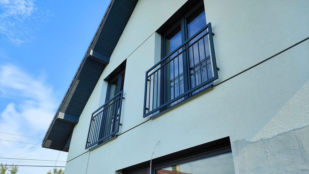 Balustrada francuska pionowa pozioma stal ocynk loft