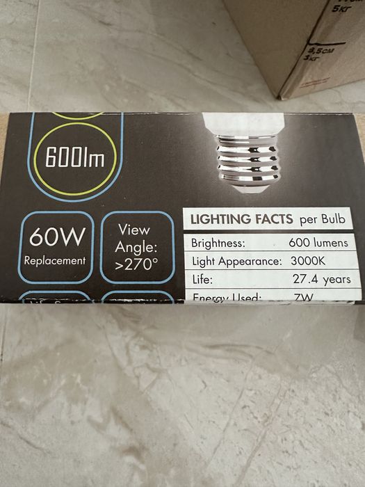 Світлодіодна лампочка. 6 штук в упаковці. Ціна за упаковку