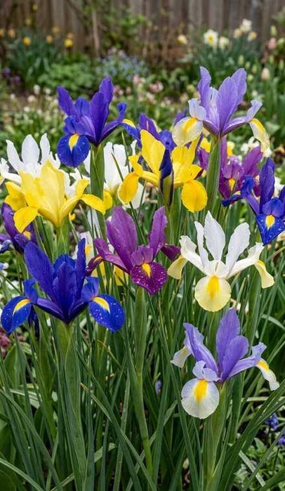 Irys holenderski Cebulki Irysa IRIS HOLLANDICA Kosaciec 25 szt Irysy 7/8 Zestaw Cebulek Kwiatów Irysów