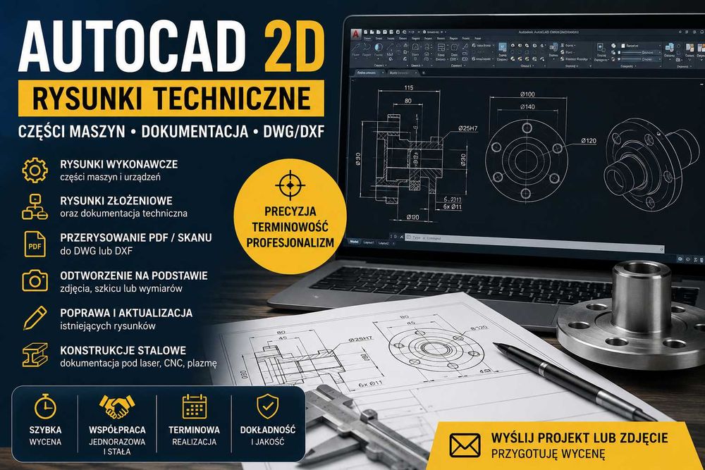 Rysunki Techniczne 2D – AUTOCAD