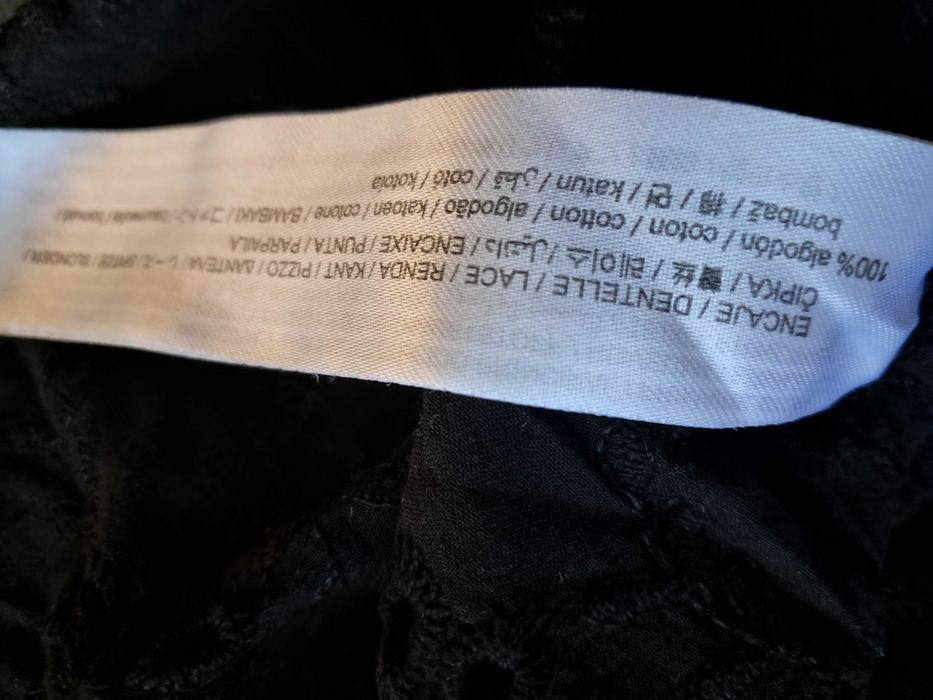 Czarny bawełniany top Zara