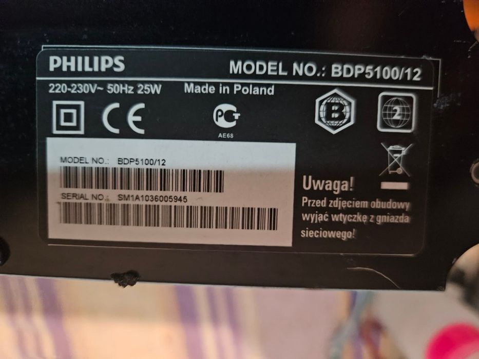 Philips BDP5100/12 zasilacz, bluRay DVD,