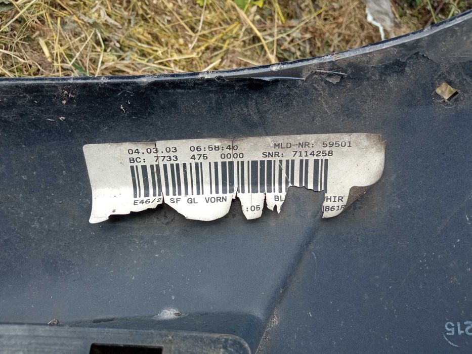 Бампер передній передний BMW E46 Coupe БМВ 51.11.7065464 51117892189