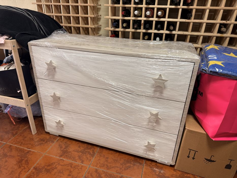 Comoda trama branco bege