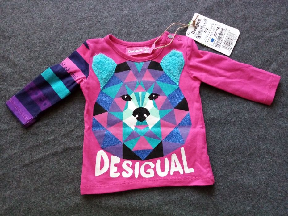 Desigual nowa bluzeczka dla Maleństwa 0/3 m-ce