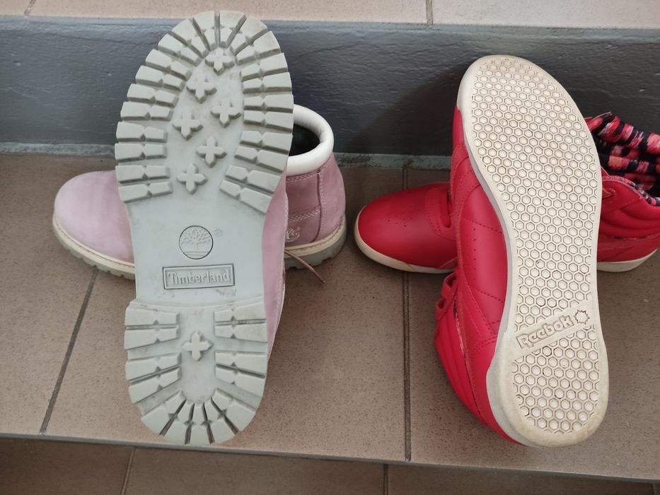 Ботинки Timberland, Reebok  кожа