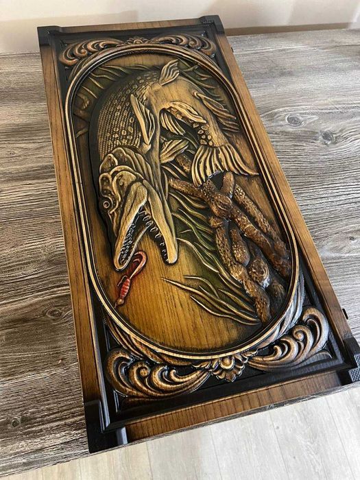 Шахматы и нарды  на подарок Ручная работа