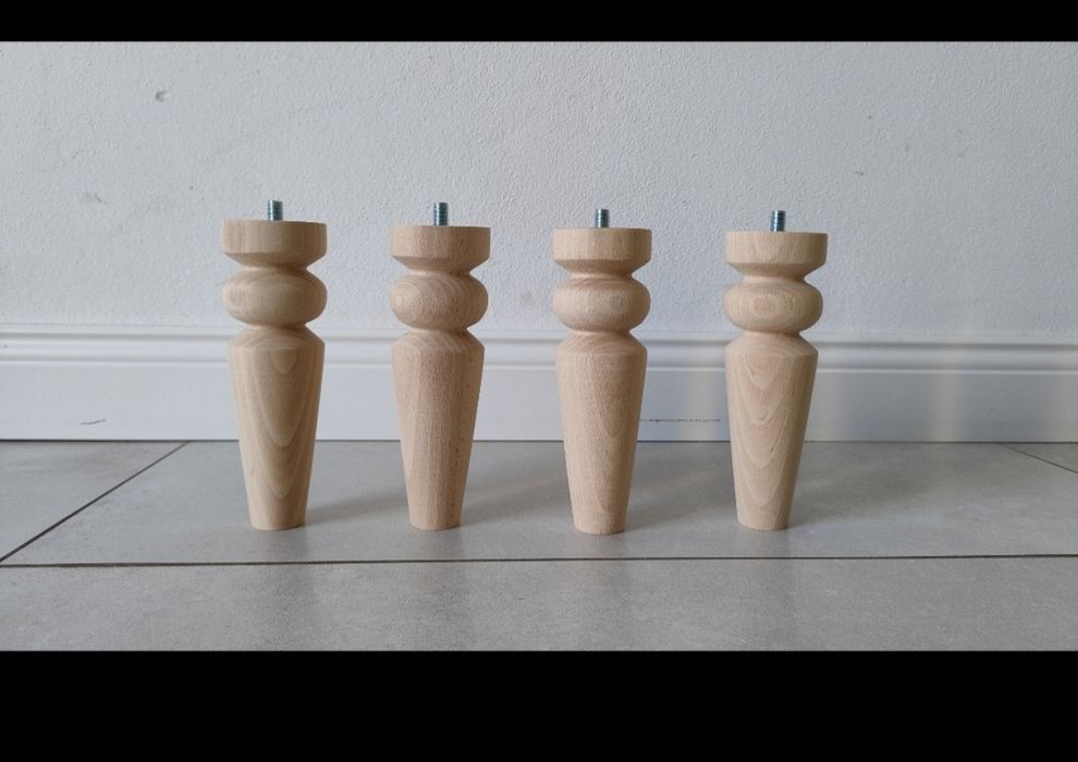 Nogi bukowe 4 sztuki. 15 cm