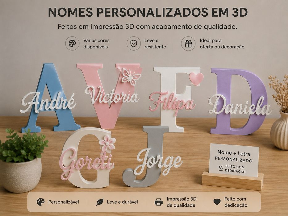Nomes em impressão 3d