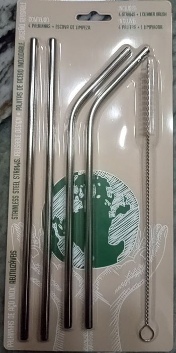 Palhinhas Inox  e escova