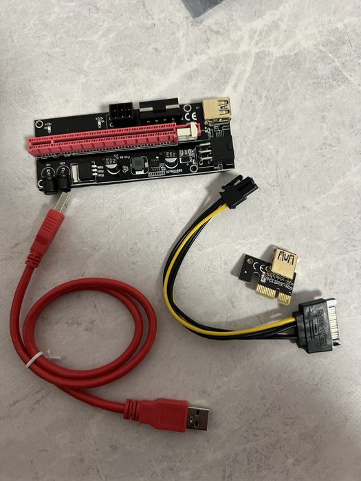 Rizer райзер bitcoin Crypto currency mining, разъем на 6 пин