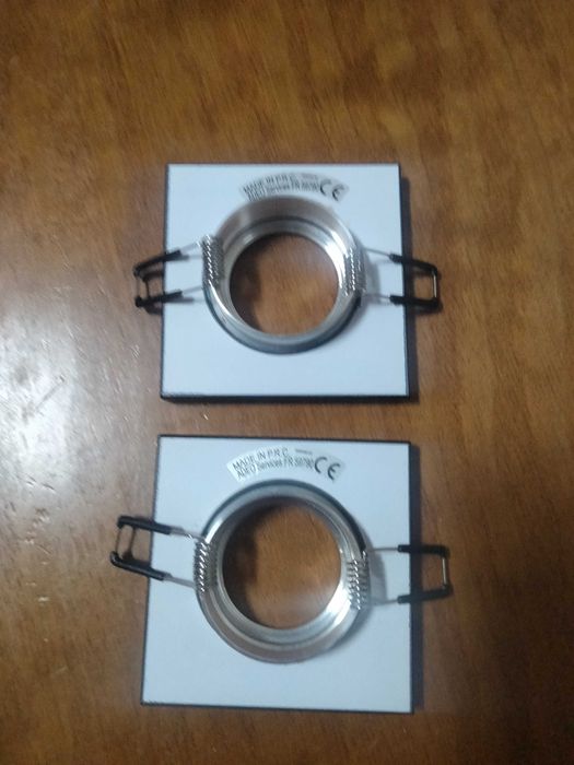 Foco de encastrar em vidro preto "2 unidades"