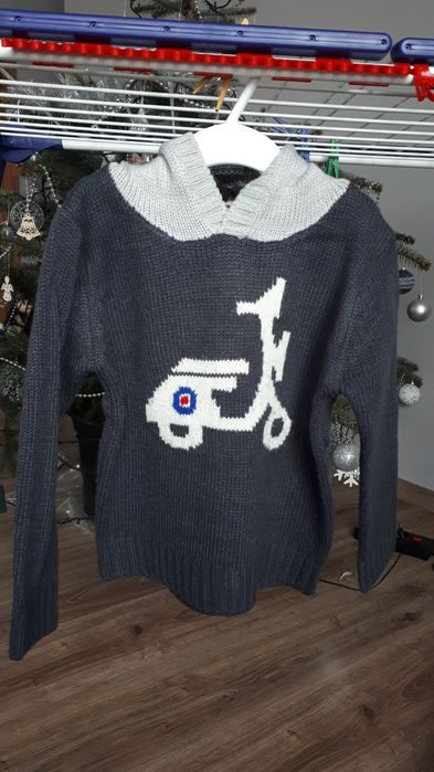 Sweter sweterek z kapturem F&F rower 110 cm 4-5 lat