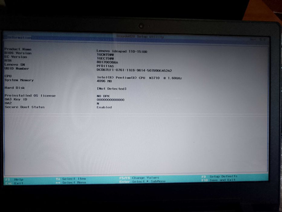 Ноутбук Lenovo 110 15 IBR (на  запчасти)