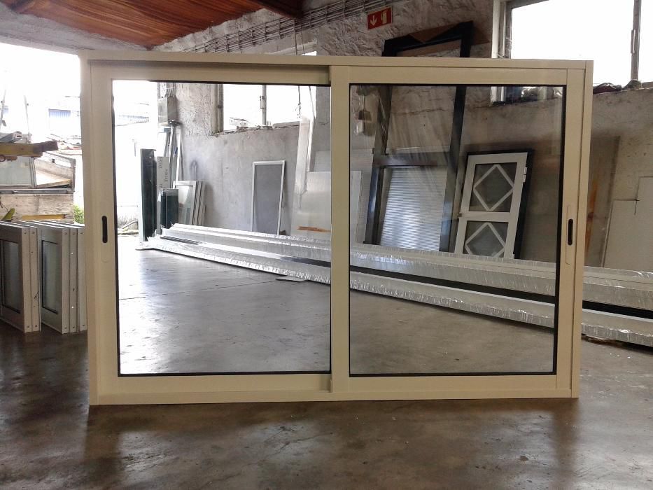 Janelas grandes alumínio branco barato novo