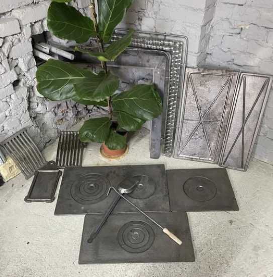 Колосник, шибер, чавунна плита, кутники, кочерга — деталі для печі