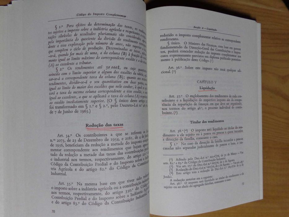 Livro – Código de Imposto Complementar