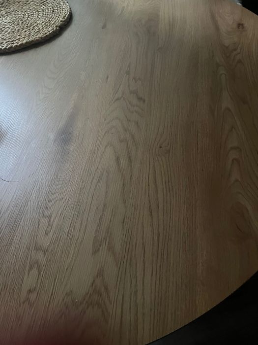 Stół okragly blat kolor drewna