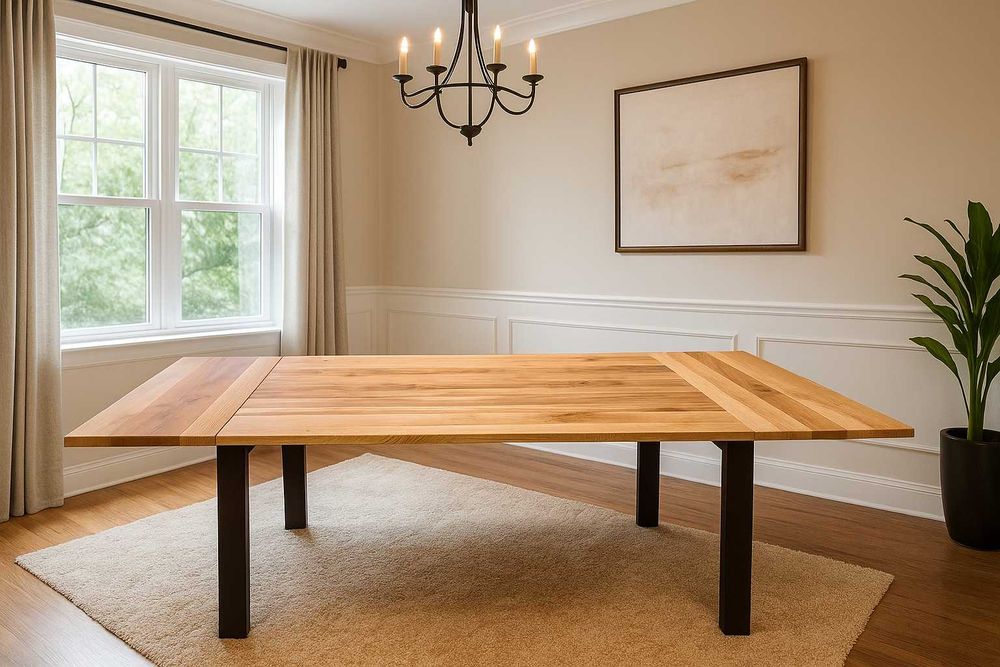 Stół Dębowy LOFT, 100% Lite Drewno, Różne Wymiary, Rozkładany.