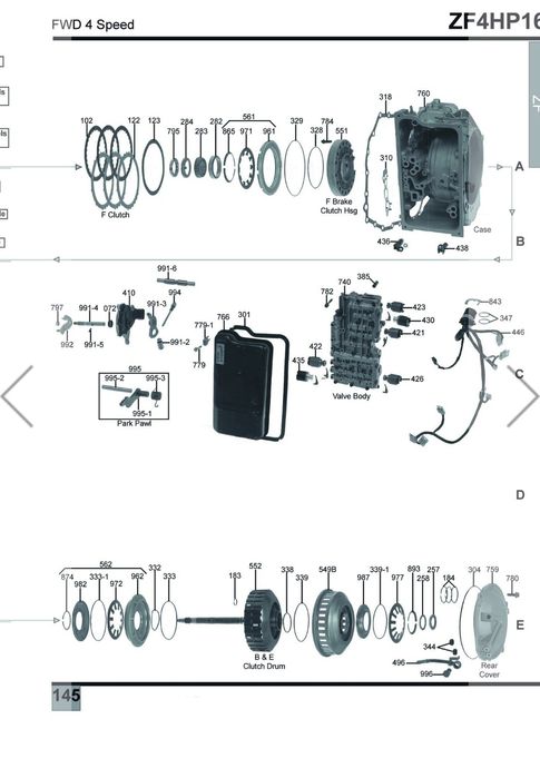 Запчасти АКПП ZF 4HP16.