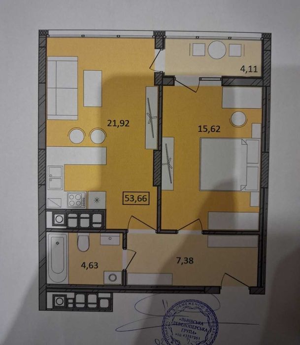 1-кімнатна квартира за адресою вул. Клепарівська (площа 54 м²) - Atlanta.ua - фото 23