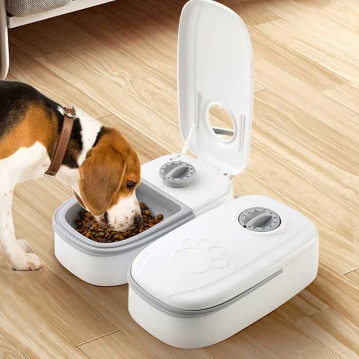 Автоматическая кормушка дозатор с таймером для сухого и влажного корма
