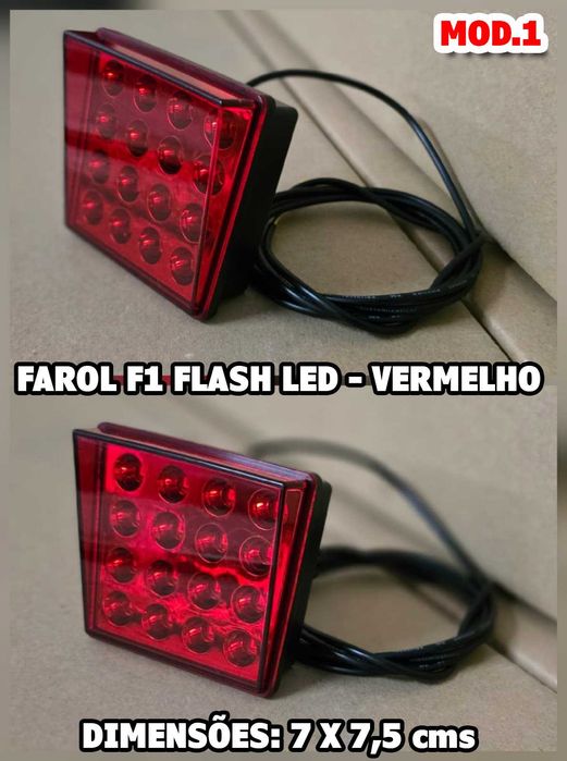 Farol Traseiro LED Look 3° STOP - F1 Flash - Novo