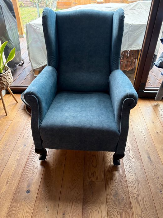 Fotel uszak w kolorze zielonym