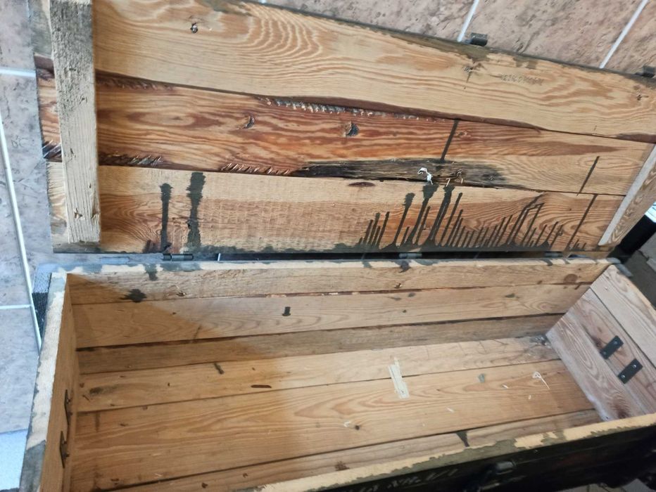 Skrzynia wojskowa drewniana 120 x 41 x 34 długa