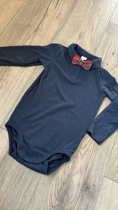 body eleganckie świąteczne 104 h&m muszka