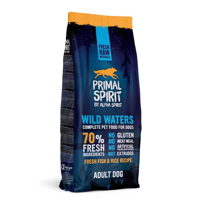 Primal Spirit 70% Wild Waters karma sucha dla psa 12kg Z DARMOWĄ DOSTAWĄ