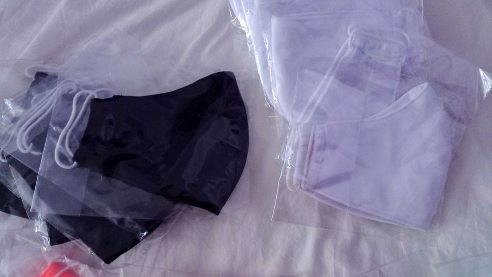 Маска многоразовая тканевая (цветные, белые, чёрные) Всего 20 штук