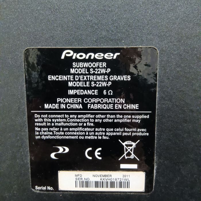 Subwoofer + 2 colunas