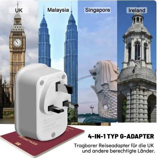 Adaptador de Viagem UK