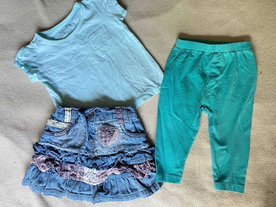 Пакет летней одежды на девочку 9-12 месяцев